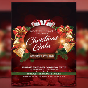 Christmas Save The Date Flyer Template