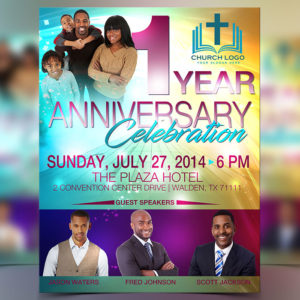 1 Year Anniversary Flyer Template