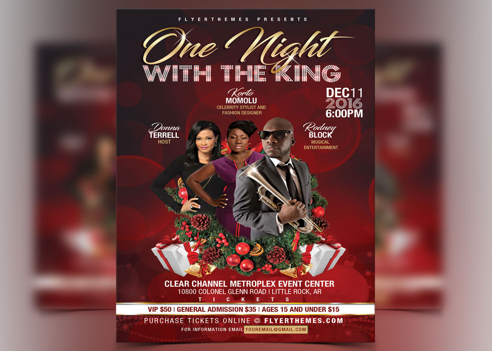 christmas gala flyer template