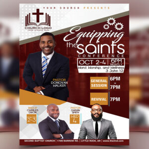 Equipping The Saints Church Conference Flyer Template